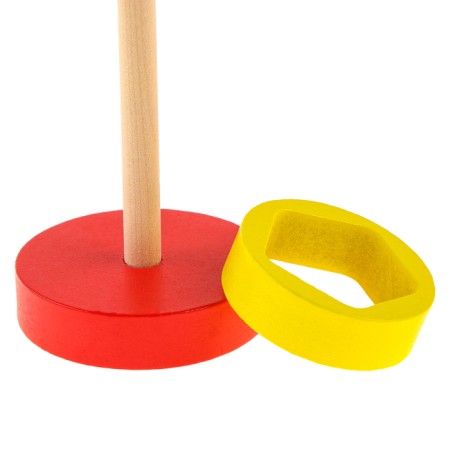 Children's developing pyramid "Figures" 14 × 6.2 × 6.2 cm, according to the Montessori method-5