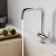 Santek and Tesio kitchen mixer with a filter connection, chrome