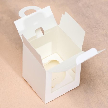 Packaging for one cupcake, white, 9.2 x 9.2 x 11.1 cm-2
