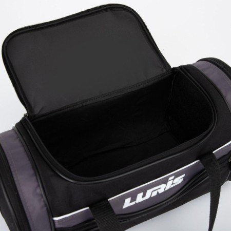 Sports bag, lightning department, 3 outer pockets, long belt, black/gray color-3