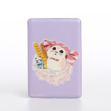 Cover for travel ticket, lilac color