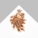 Brooch "Firebird", white color in gold
