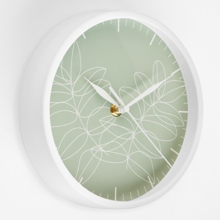 Wall clock, D-20 cm, interior, "leaves", silent-1