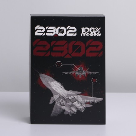 Gift folding box, packaging, “23.02, plane”, 16 x 23 x 7.5 cm-1