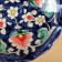Candy of Rishtan ceramics "Flowers", 16 cm, blue