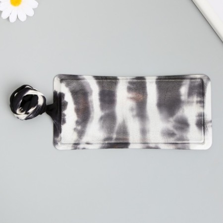 Kapron for flowers two-tone "white-black" 50 cm-2