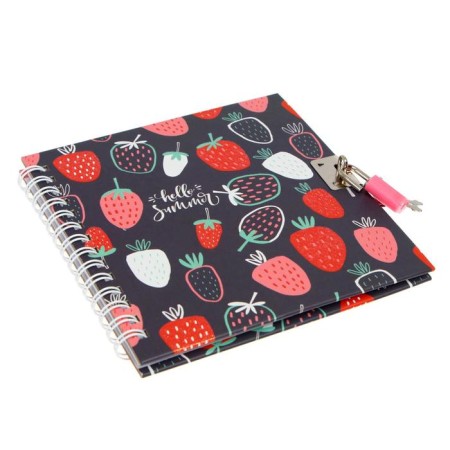 Notebook Gift Book format A6+, 45 sheets, on the castle, on the crest, line, "berries/fruits", mix-3