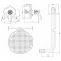 Shower system Esko set_3in1, built -in, tropical shower, mixer, brass, chrome