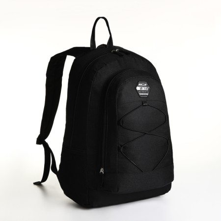 Youth backpack on lightning, 3 pockets, black color-2