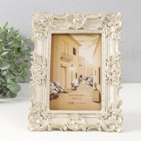 Photo frame Polystone 10x15 cm "Versailles" Sanding gold 16.2x2.4x21.4 cm