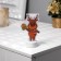 Light picture on the stand "Reindeer" 11 cm, batteries, glow warm white