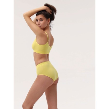 Female top on thin straps in the rubber Mirey Top V-Cutout Spala Stretta, size 46-48, color melon-2