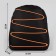 School backpack textile with lacing, black color