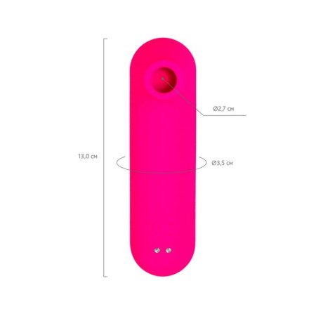 Vacuum-wave stimulator Eroteq Molette, silicone, 13 cm, pink-7