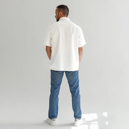 Male shirt, white color, size 56-2