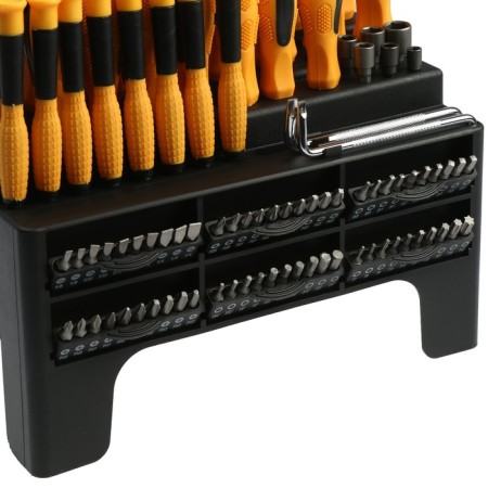 A set of professional screwdrivers and a DEKO SS100 bit with a convenient stand, 100 items-5