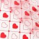 Matte film "Hearts", 58*58 cm, red