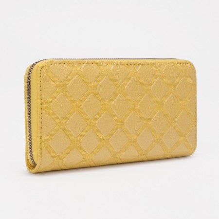 Women's wallet with lightning, yellow color-1