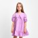 Baby dress with collar Kaftan, size 36 (134-140 cm), lilac color