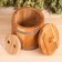 Oak tube, 3l, stainless hoop, with a lid, with a nest