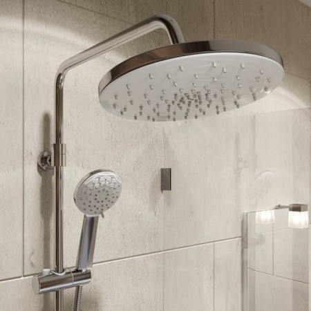 Shower system IDDIS MALE MALSB3FI06, tropical shower, shower, brass, chrome-3
