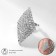 The ring "ice" rhombus, the color is white in silver, dimensionless