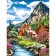 Diamond mosaic with full filling on the canvas "Landscape", 30 x 40 cm