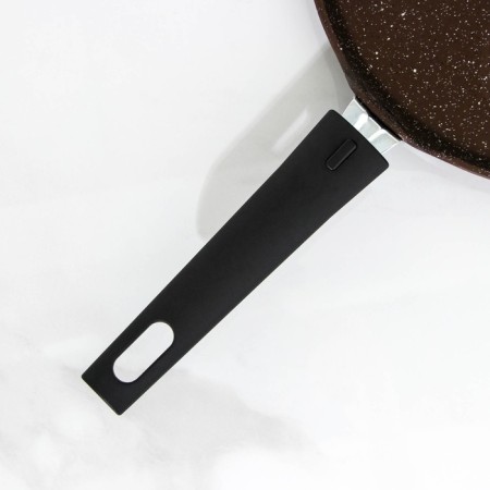 Pancake pan, d = 24 cm, plastic handle, anti -stick coating, color coffee marble-3