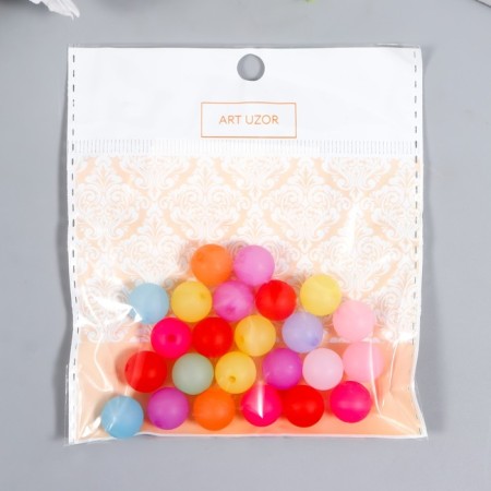 Beads for creativity plastic "Balls Color" matte set 20 grams d = 1.2 cm-3