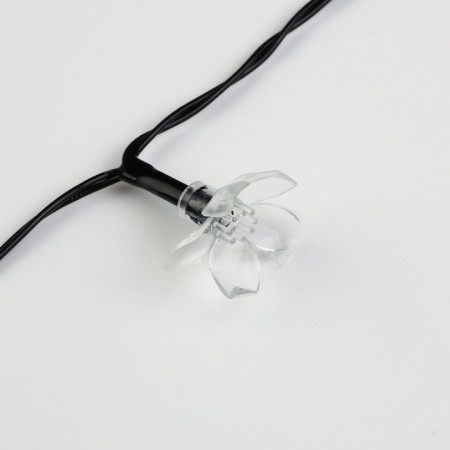 Garland “thread” 4.5 m with nozzles “chamomile”, IP44, dark thread, 30 LED, glow of multi, 2 modes, solar battery-4