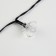 Garland “thread” 4.5 m with nozzles “chamomile”, IP44, dark thread, 30 LED, glow of multi, 2 modes, solar battery