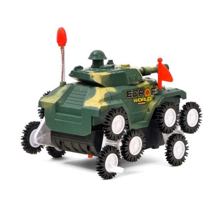 Tank-cross-cutting machine, triple wheel, lighting effects, works from batteries-2