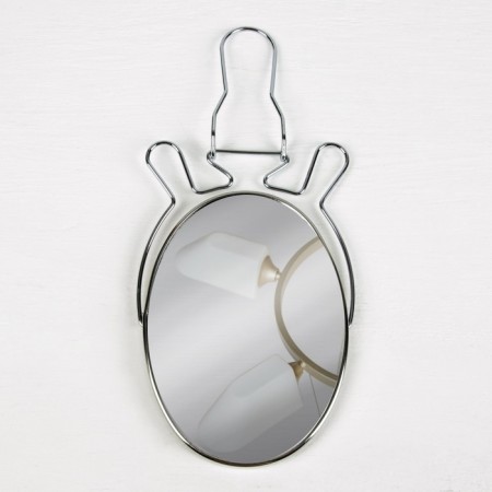 Desktop mirror - suspended “oval”, bilateral, with an increase, mirror surface 11.5 × 15.5 cm, silver color-3