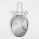 Desktop mirror - suspended “oval”, bilateral, with an increase, mirror surface 11.5 × 15.5 cm, silver color