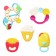 A set of rattles "Sweets", with elastic elements, 5 pcs, color mix, crumb I