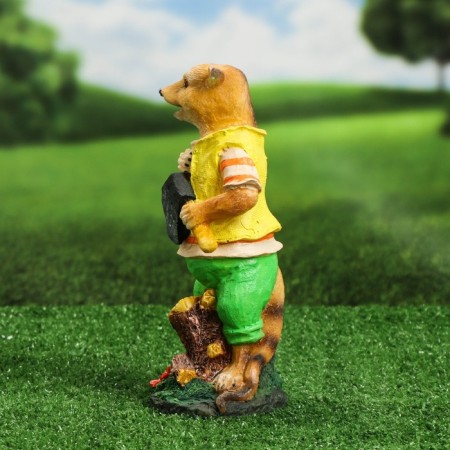 Garden figure "Gopher with an ax" 26x10x10cm-1
