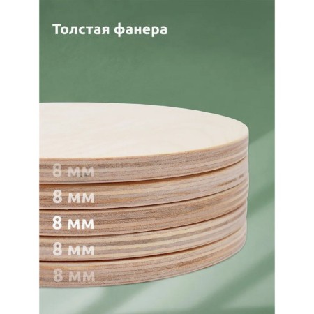 A set of 5 burning boards, D - 14 cm, thickness - 8 mm-1