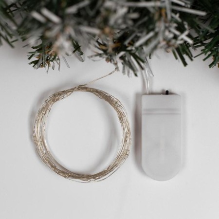 Garland “thread” 2 m dew, ip20, silver thread, 20 LED, purple glow, CR2032x2-1