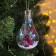 Christmas ball "Berries", batteries, 5 LED, white glow