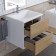 Tumbling under the Uperwood Barsa sink, 50 cm, suspended, white/oak sonom