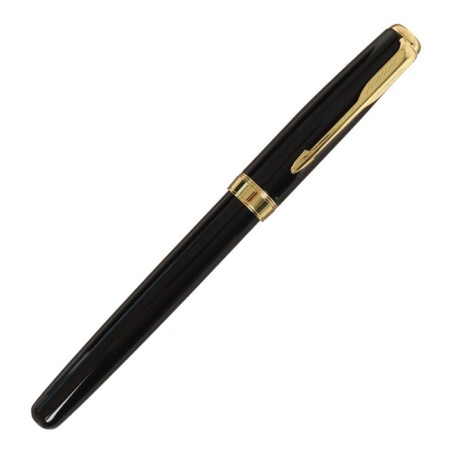 Gift feathers Calligrata, in the leatherette case PB S, black body with gold-1