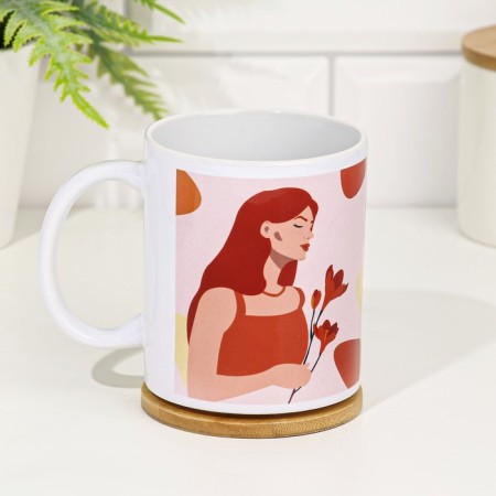 Sublimation mug "For the most beautiful!" 320 ml, with application-1