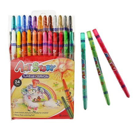 Loops wax 24 colors Crown Art Story, twisting rod