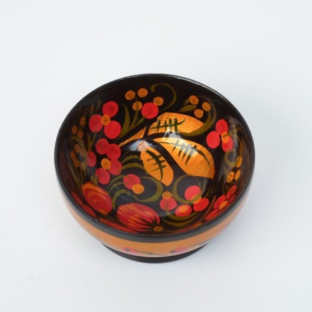 Solonka for Karavay, 6.5 × 3 cm, Khokhloma-4