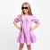 Baby dress with collar Kaftan, size 36 (134-140 cm), lilac color
