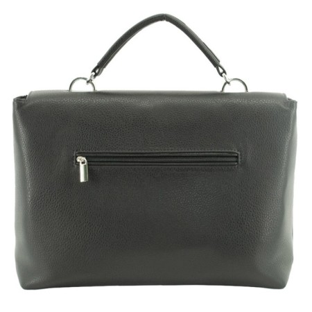 Female bag, artificial leather, black 34x9x27 cm-1