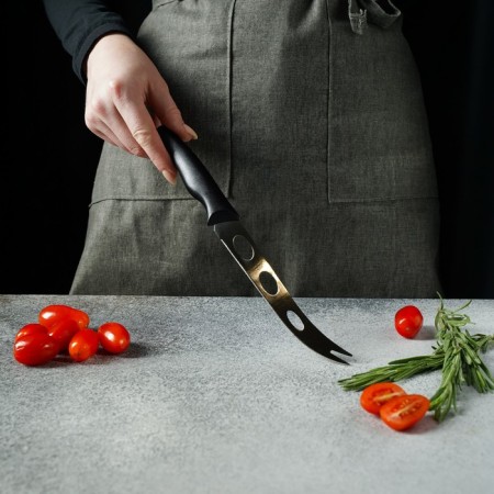 The cheese knife "Grime", blade 15 cm, black color-4