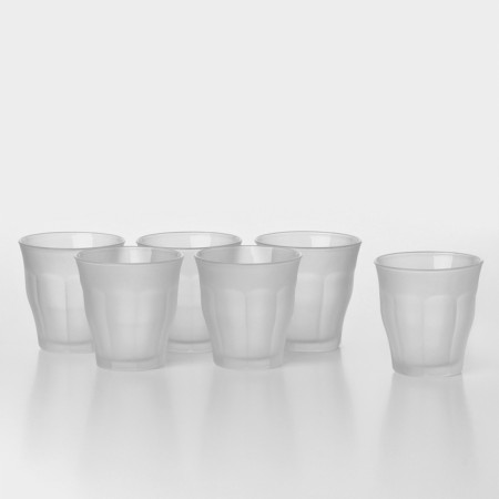 Set of glass matte glasses Picardie, 250 ml, 6 pcs
