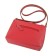 Bag women, genuine leather red 20x7x15 cm