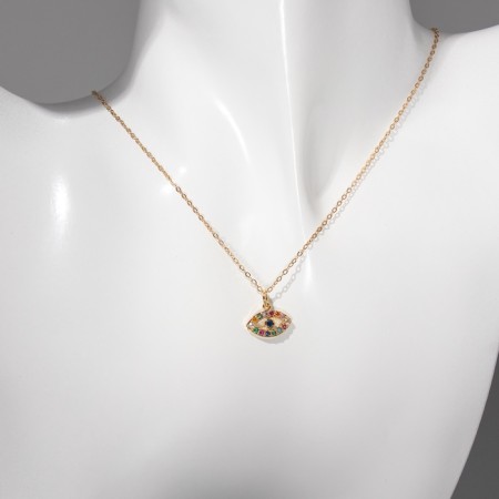 Pendant-cooler "mini" eye, colored in gold, 38 cm-5